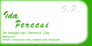 ida perecsi business card